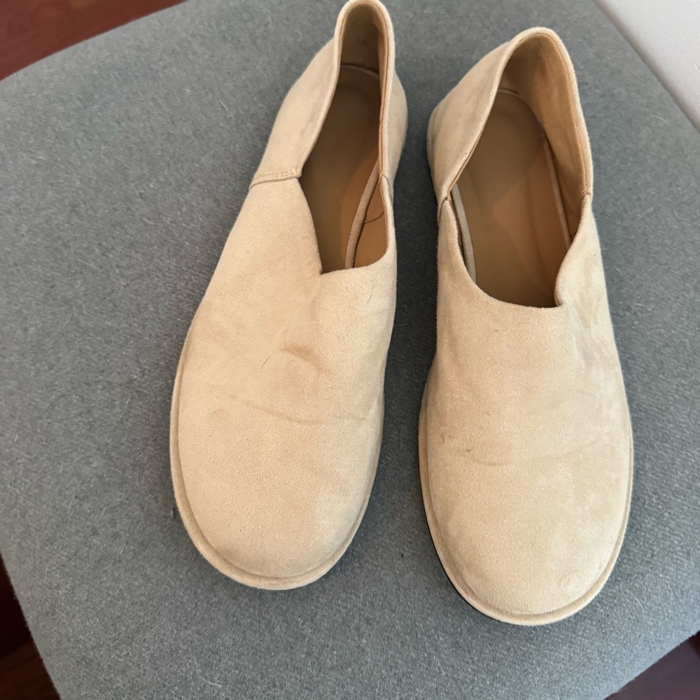Tan Faux Suede Slip-On Flats - Picture 5 of 7
